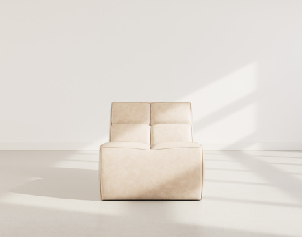 Module d'assise sans accoudoir en simili Alya