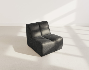 Module d'assise sans accoudoir en simili Alya