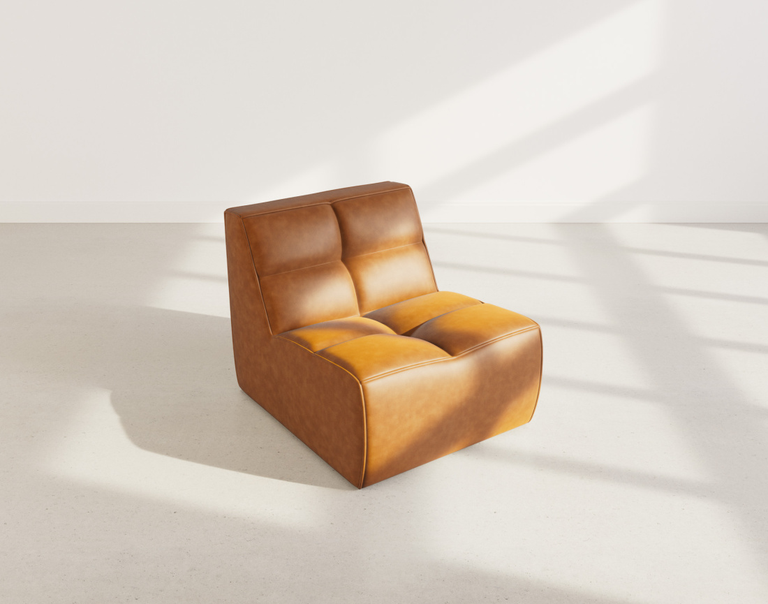 Module d'assise sans accoudoir en simili Alya