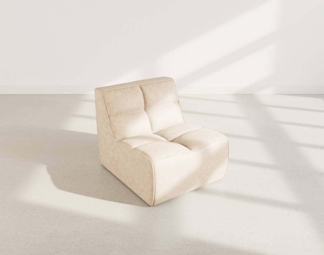 Module d'assise sans accoudoir en simili Alya