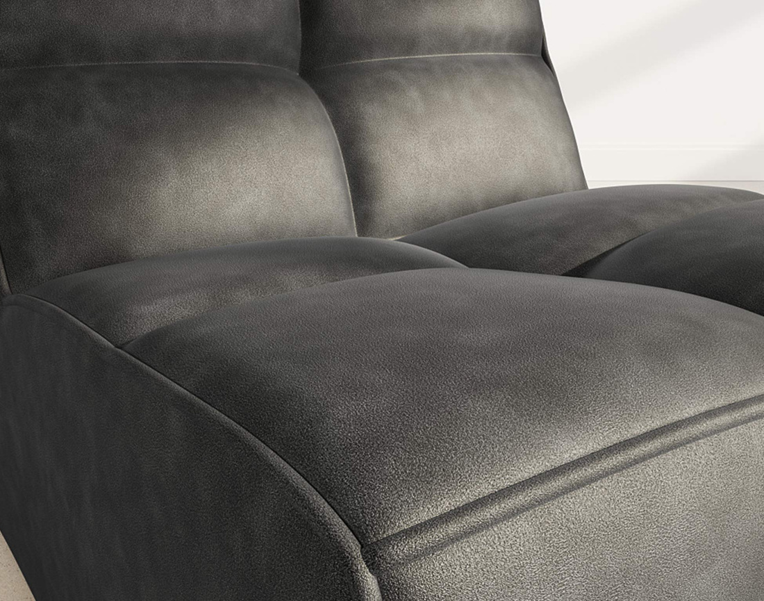 Module d'assise sans accoudoir en simili Alya