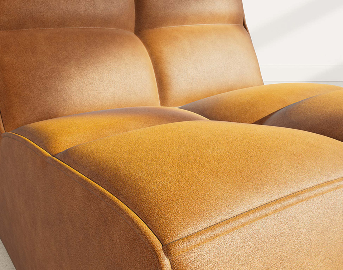 Module d'assise sans accoudoir en simili Alya