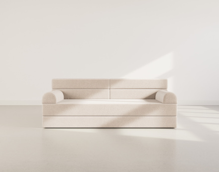 Canapé 3 places convertible en velours texturé Astral