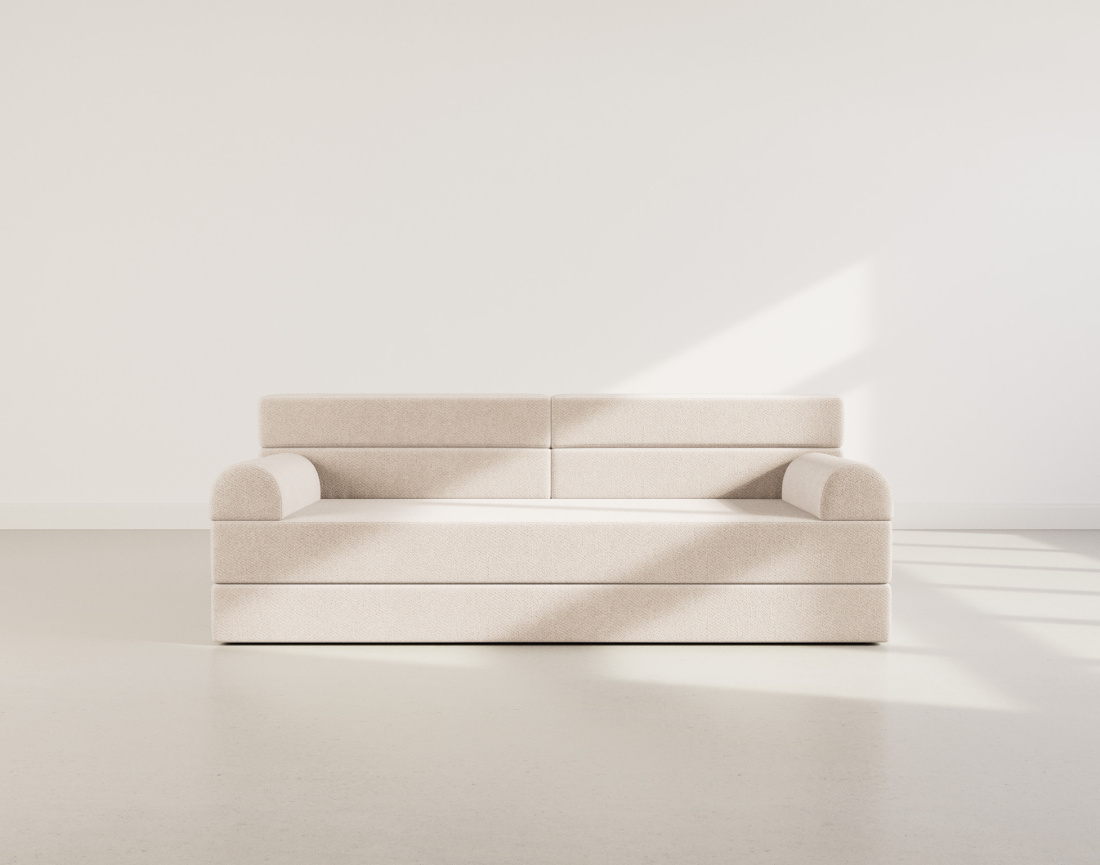 Canapé 3 places convertible en velours texturé Astral