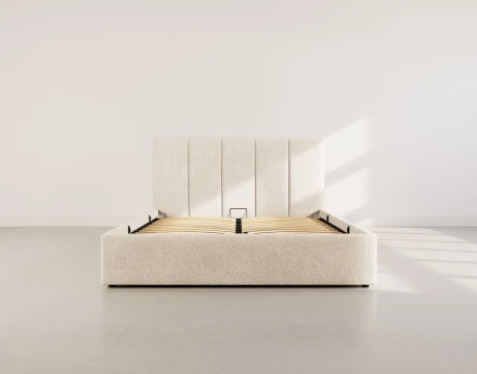 Lit coffre 160x200 cm en velours sommier inclus Beanie