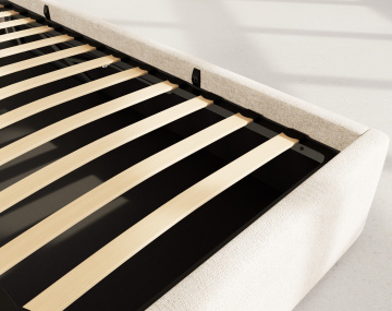 Lit coffre 160x200 cm en velours sommier inclus Beanie