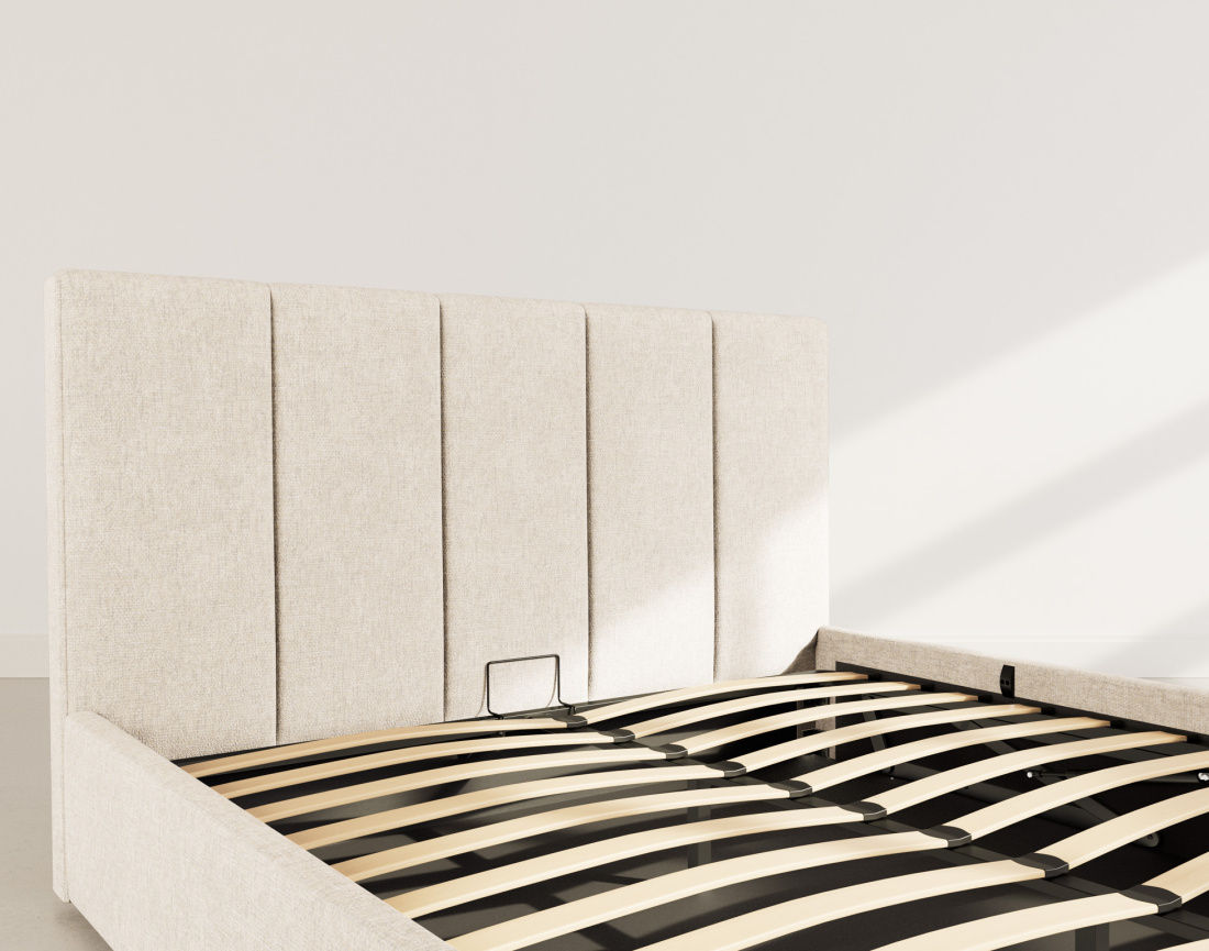 Lit coffre 160x200 cm en velours sommier inclus Beanie