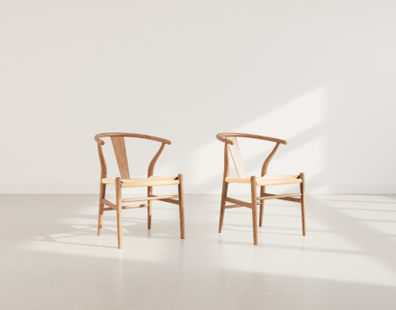 Lot de 2 chaises en bois Bergen