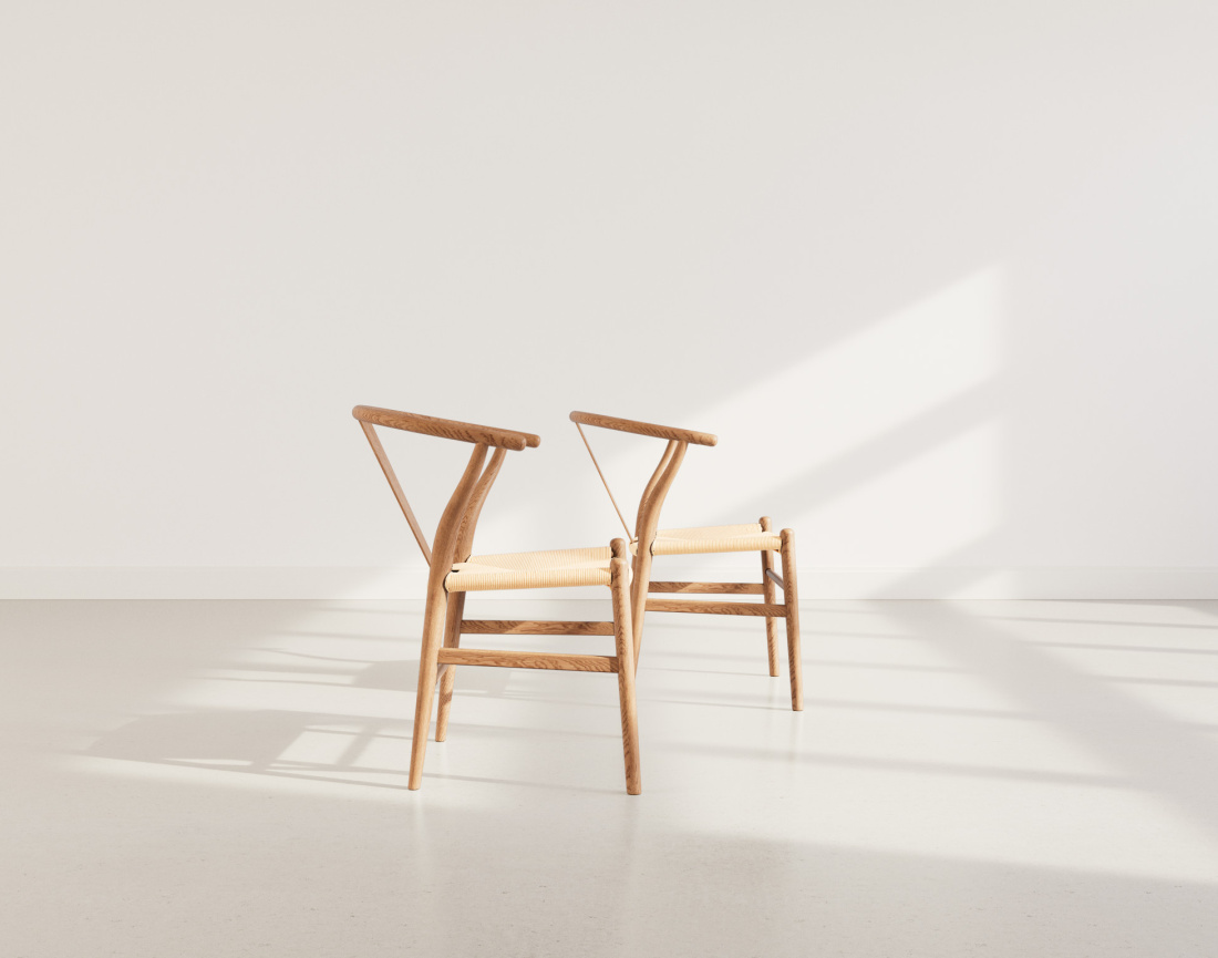 Lot de 2 chaises en bois Bergen