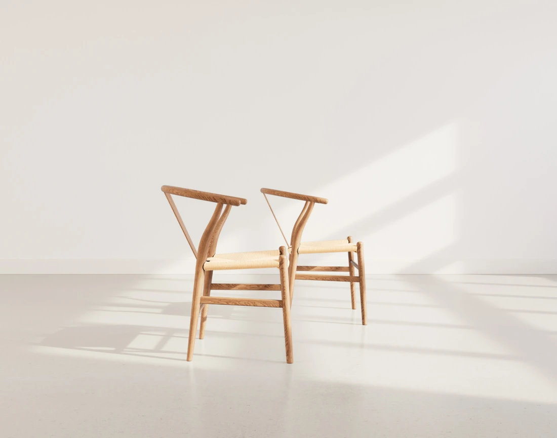 Lot de 2 chaises en bois Bergen