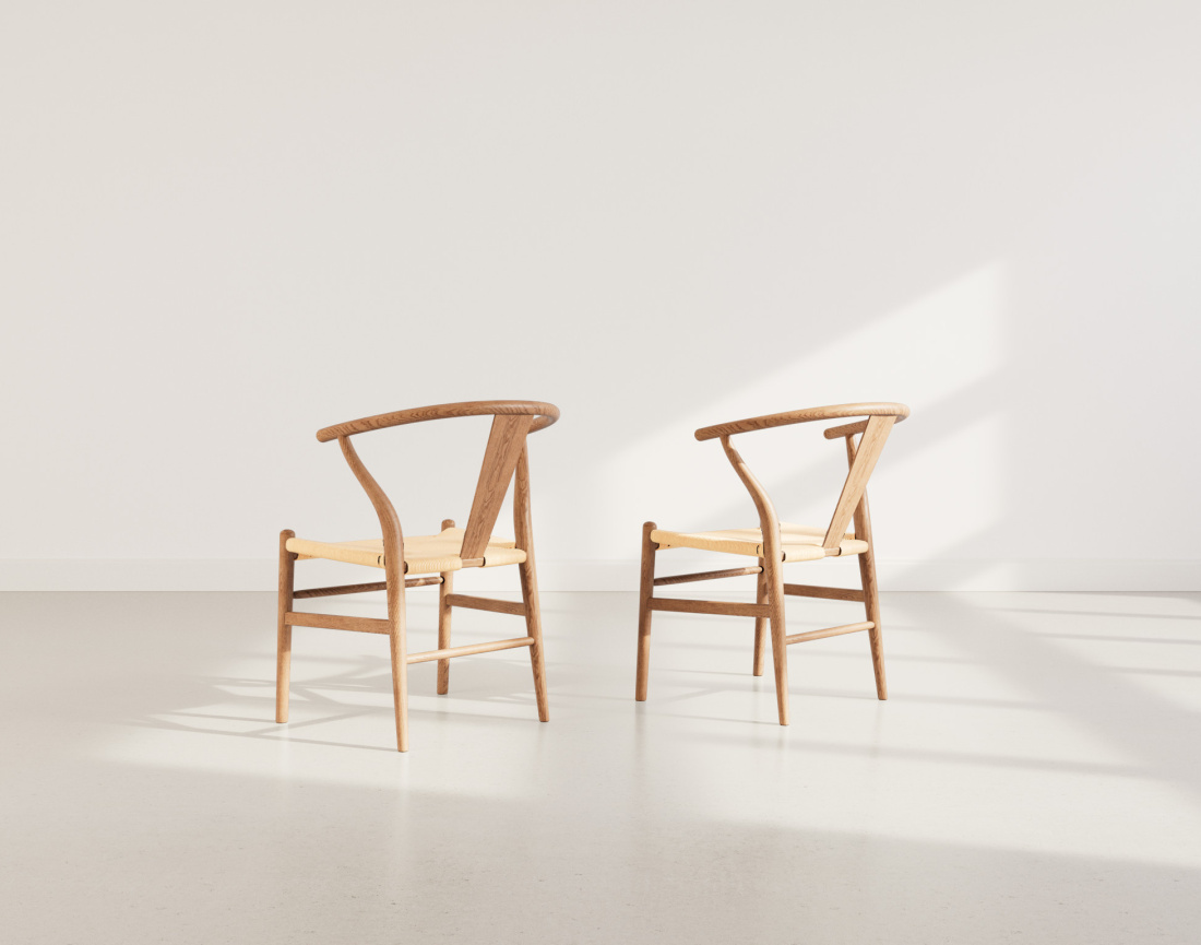 Lot de 2 chaises en bois Bergen