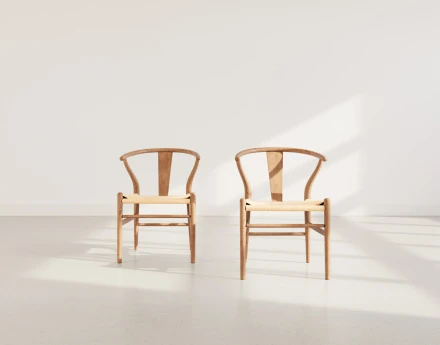 Lot de 2 chaises en bois Bergen