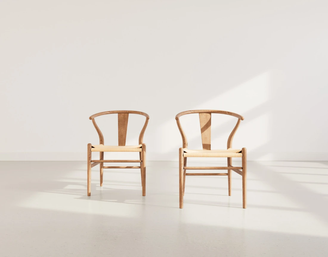 Lot de 2 chaises en bois Bergen