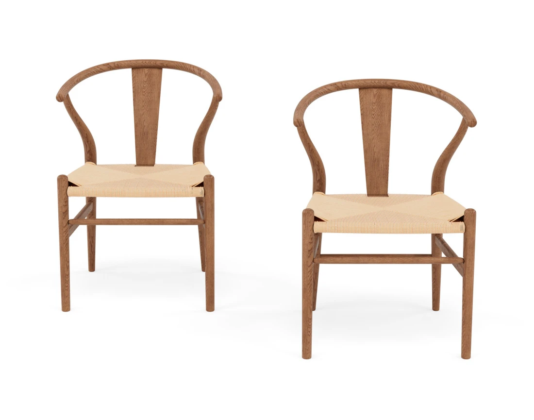 Lot de 2 chaises en bois Bergen