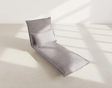 Banquette 1 place convertible clic-clac en velours côtelé Candice