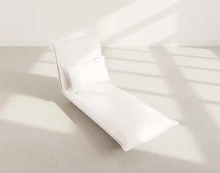 Banquette 1 place convertible clic-clac en velours côtelé Candice