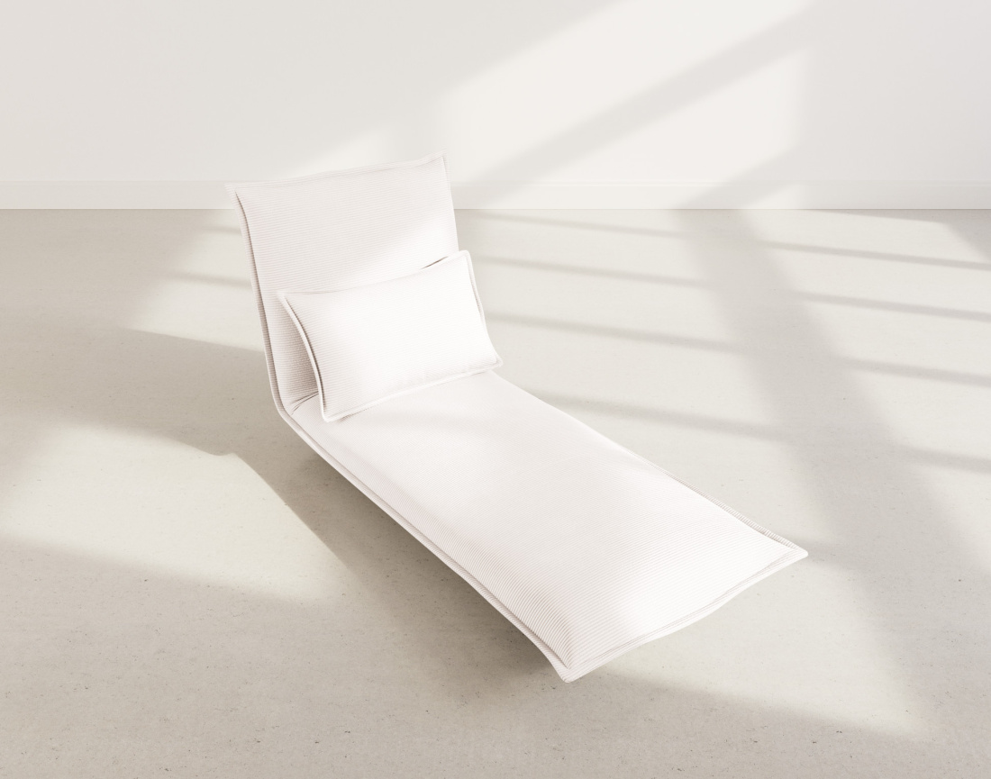 Banquette 1 place convertible clic-clac en velours côtelé Candice