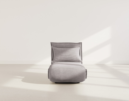 Banquette 1 place convertible clic-clac en velours côtelé Candice