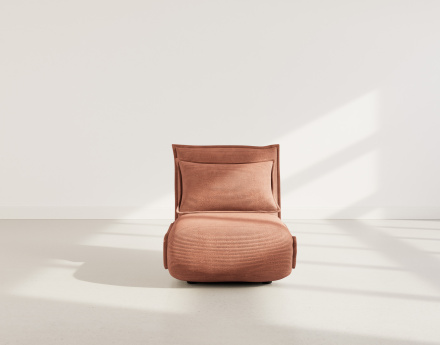 Banquette 1 place convertible clic-clac en velours côtelé Candice