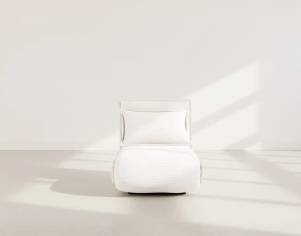 Banquette 1 place convertible clic-clac en velours côtelé Candice