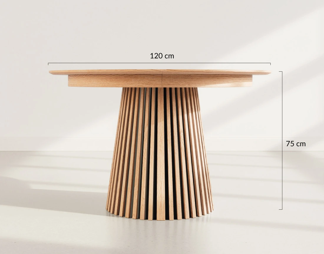 Table FREYA ronde extensible 4 à 8 personnes bois - Best Mobilier