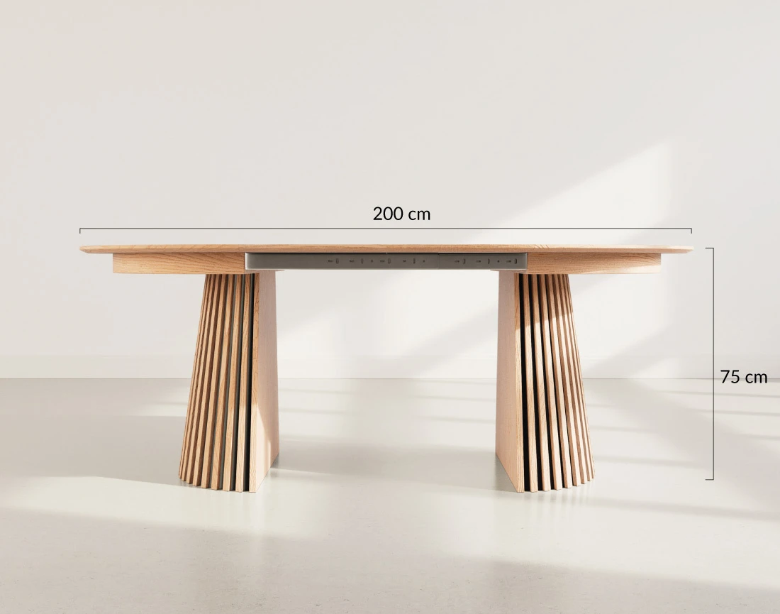 Table FREYA ronde extensible 4 à 8 personnes bois - Best Mobilier