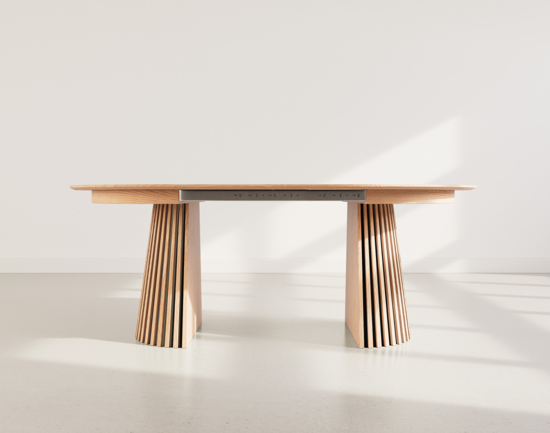 Table à manger ronde extensible bois 4 à 8 personnes Freya