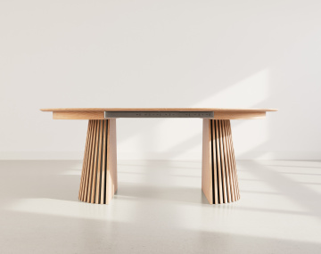 Table FREYA ronde extensible 4 à 8 personnes bois - Best Mobilier