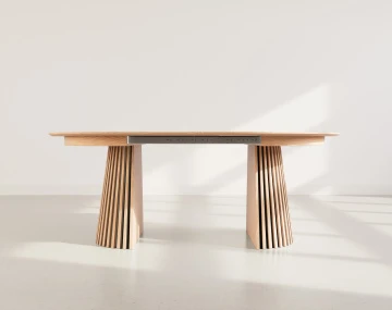 Table FREYA ronde extensible 4 à 8 personnes bois - Best Mobilier