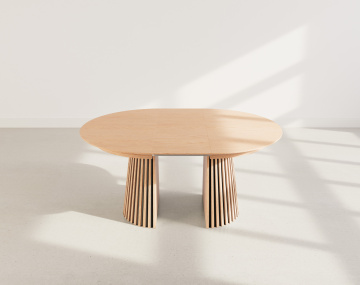 Table FREYA ronde extensible 4 à 8 personnes bois - Best Mobilier