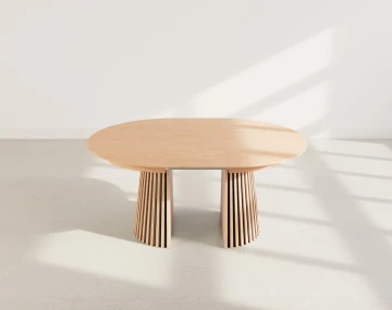 Table FREYA ronde extensible 4 à 8 personnes bois - Best Mobilier