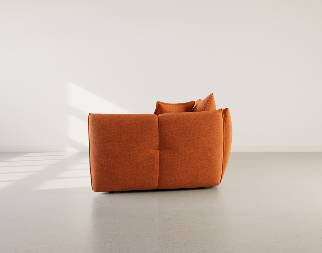 Canapé d'angle gauche 4 places en tissu texturé Cassiopee