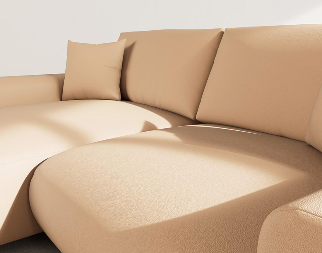 Canapé d'angle réversible 4 places en simili Garance