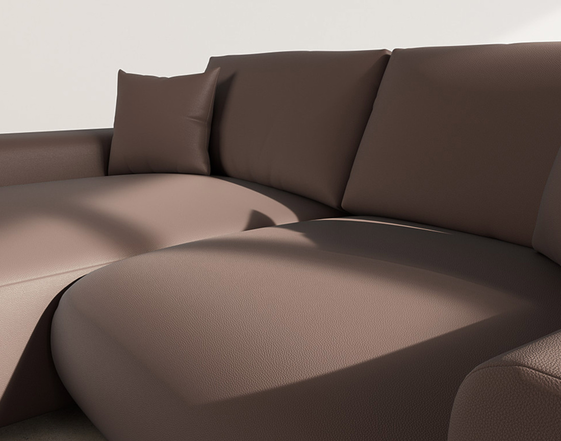 Canapé d'angle réversible 4 places en simili Garance