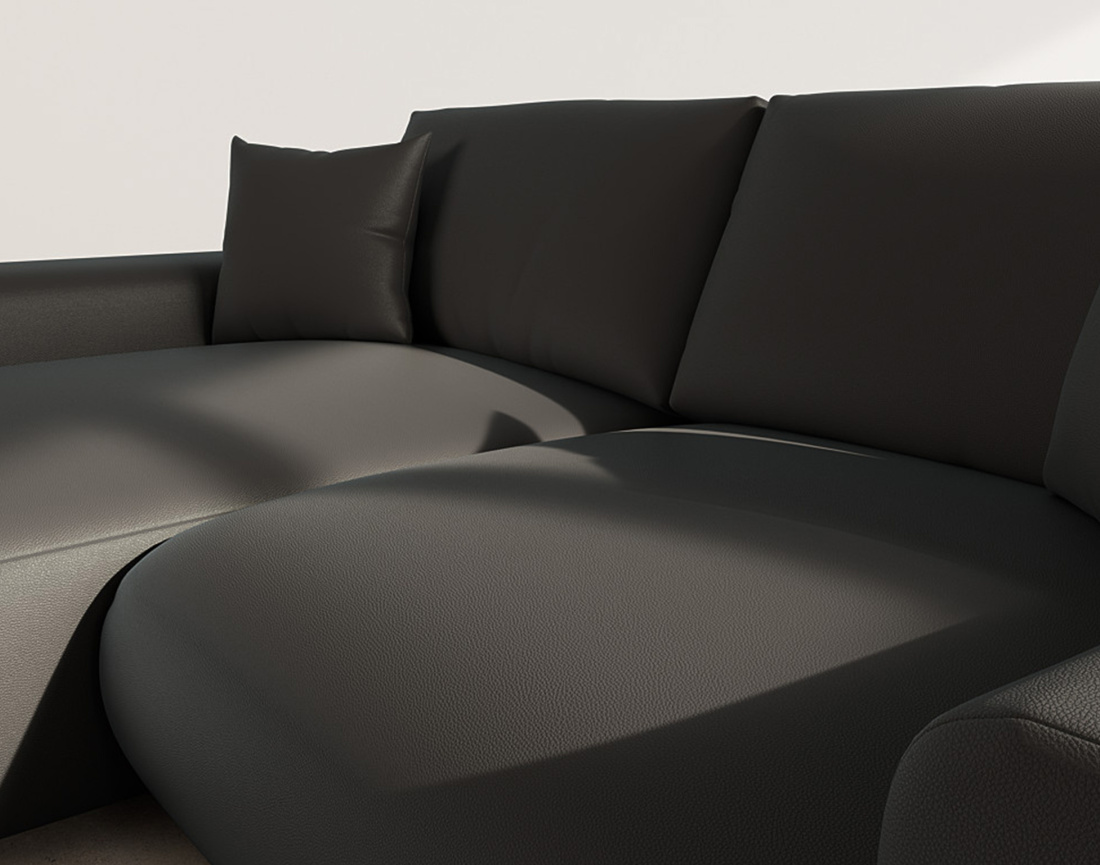 Canapé d'angle réversible 4 places en simili Garance