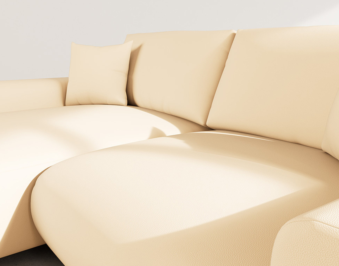 Canapé d'angle réversible 4 places en simili Garance