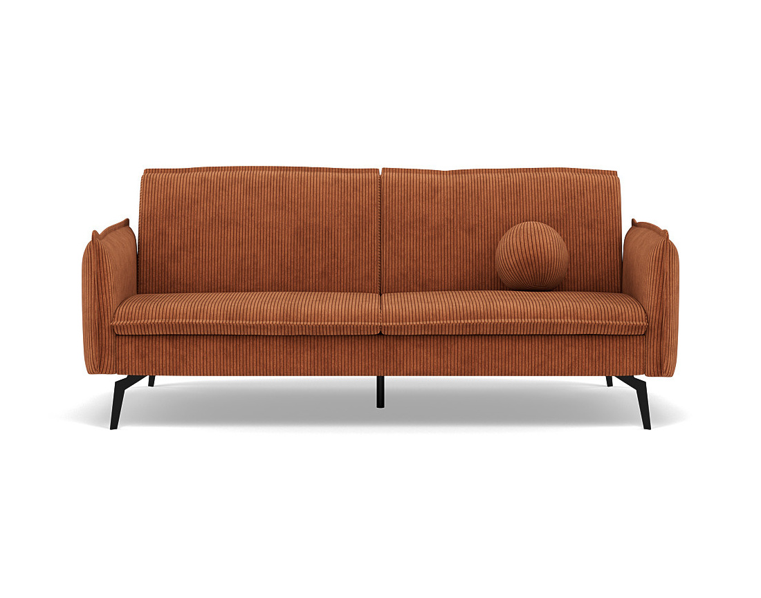 Canapé convertible clic-clac 2 places en velours côtelé Lexie