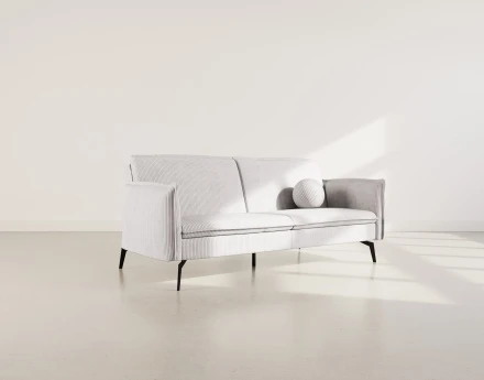 Canapé convertible clic-clac 2 places en velours côtelé Lexie