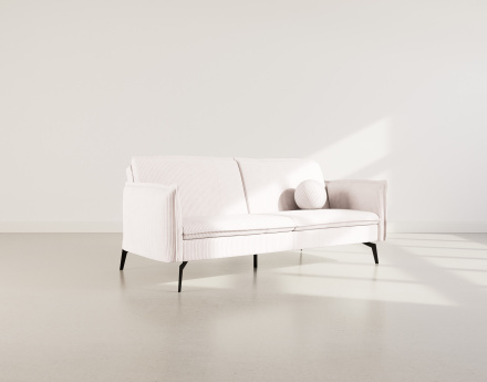 Canapé convertible clic-clac 2 places en velours côtelé Lexie