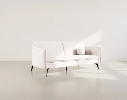 Canapé convertible clic-clac 2 places en velours côtelé Lexie