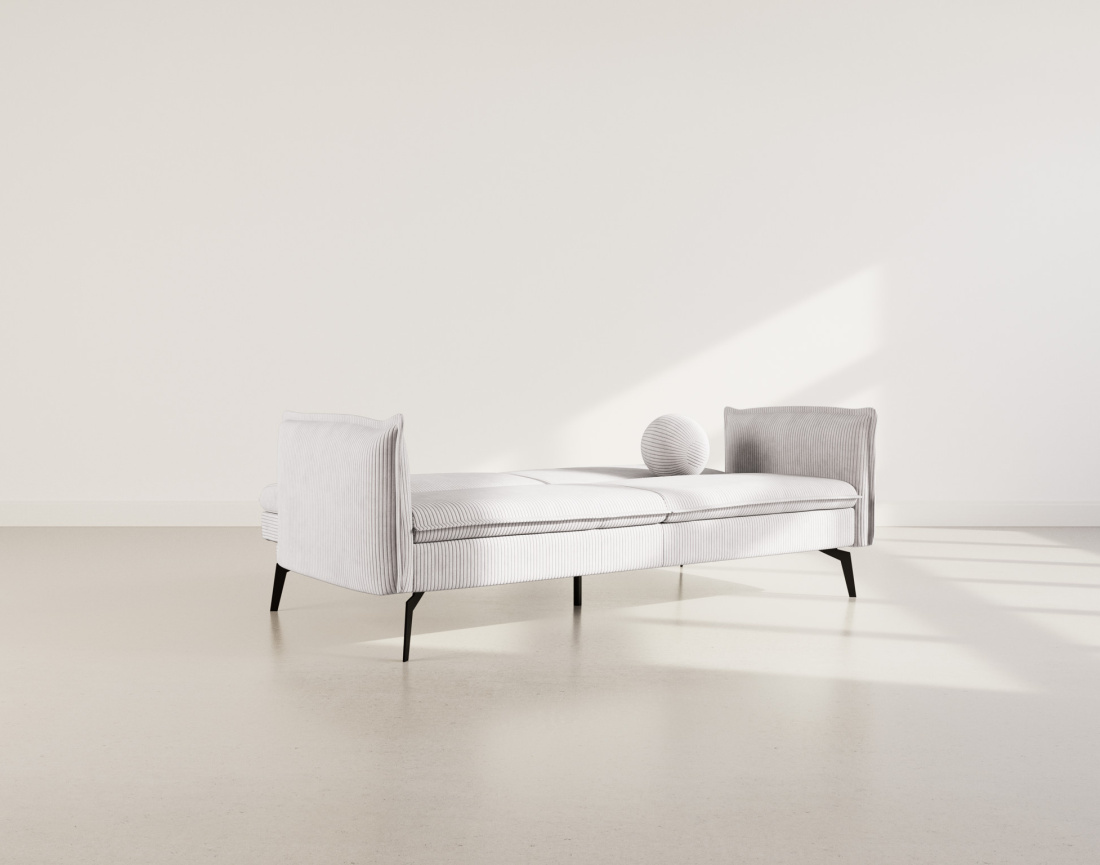 Canapé convertible clic-clac 2 places en velours côtelé Lexie