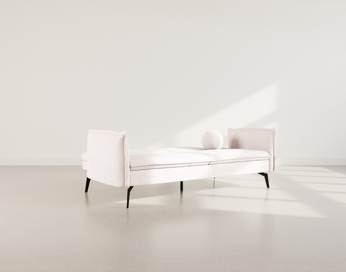 Canapé convertible clic-clac 2 places en velours côtelé Lexie