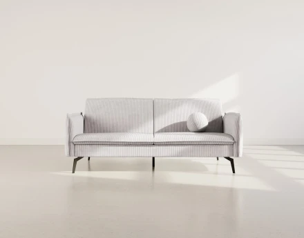 Canapé convertible clic-clac 2 places en velours côtelé Lexie