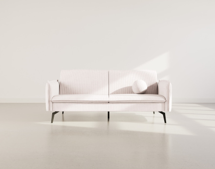 Canapé convertible clic-clac 2 places en velours côtelé Lexie