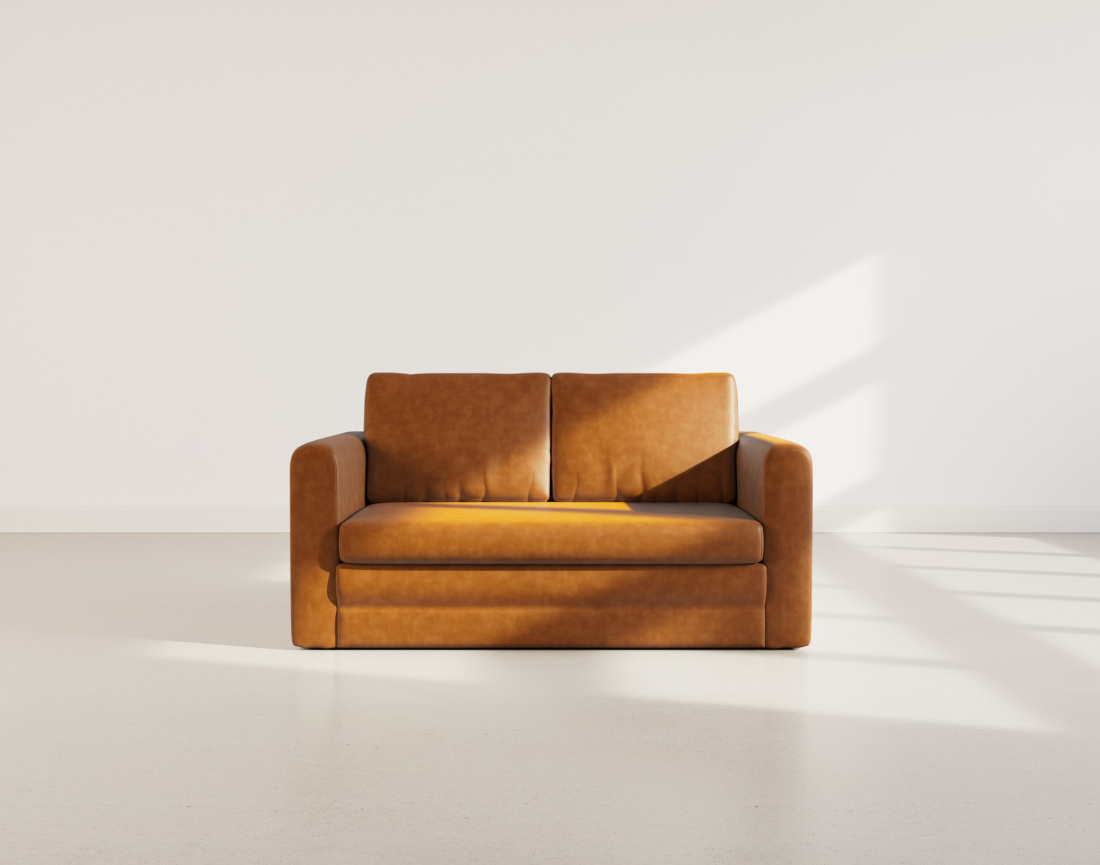 Canapé 2 places convertible déplimousse en simili Marilia