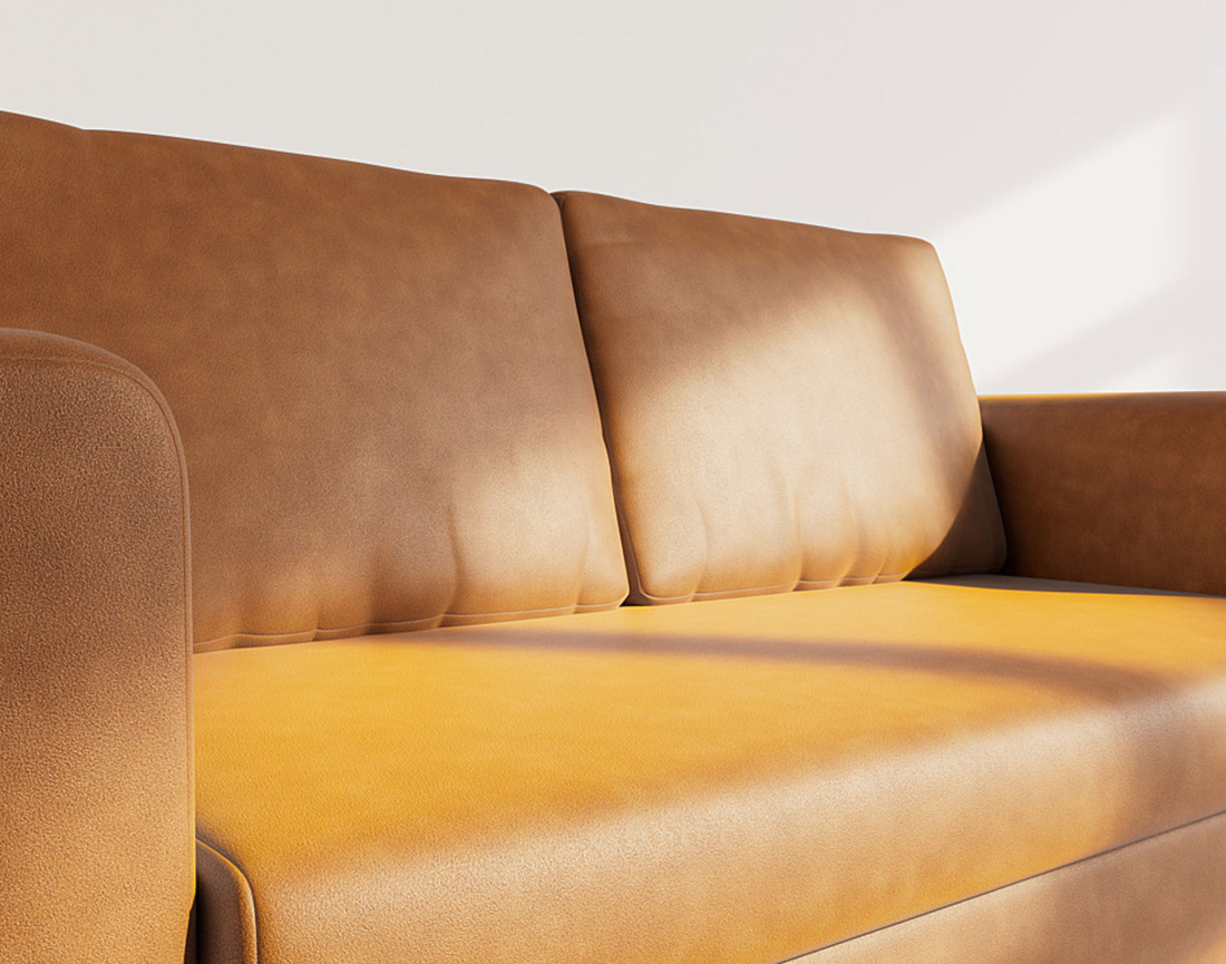 Canapé 2 places convertible déplimousse en simili Marilia