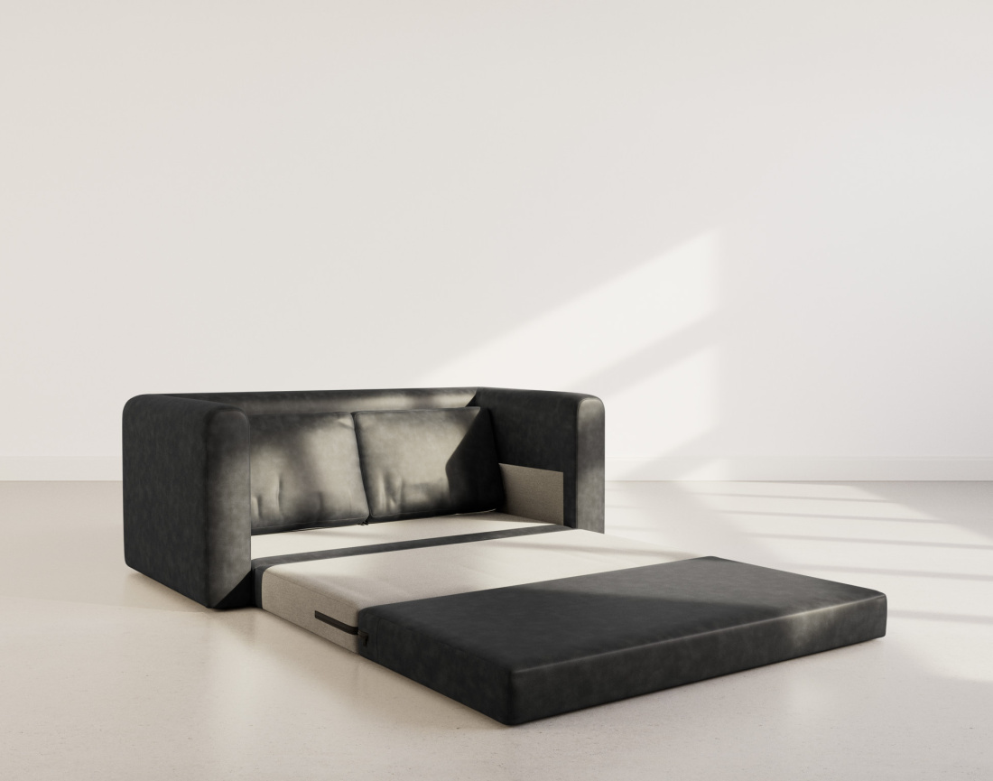 Canapé 2 places convertible déplimousse en simili Marilia