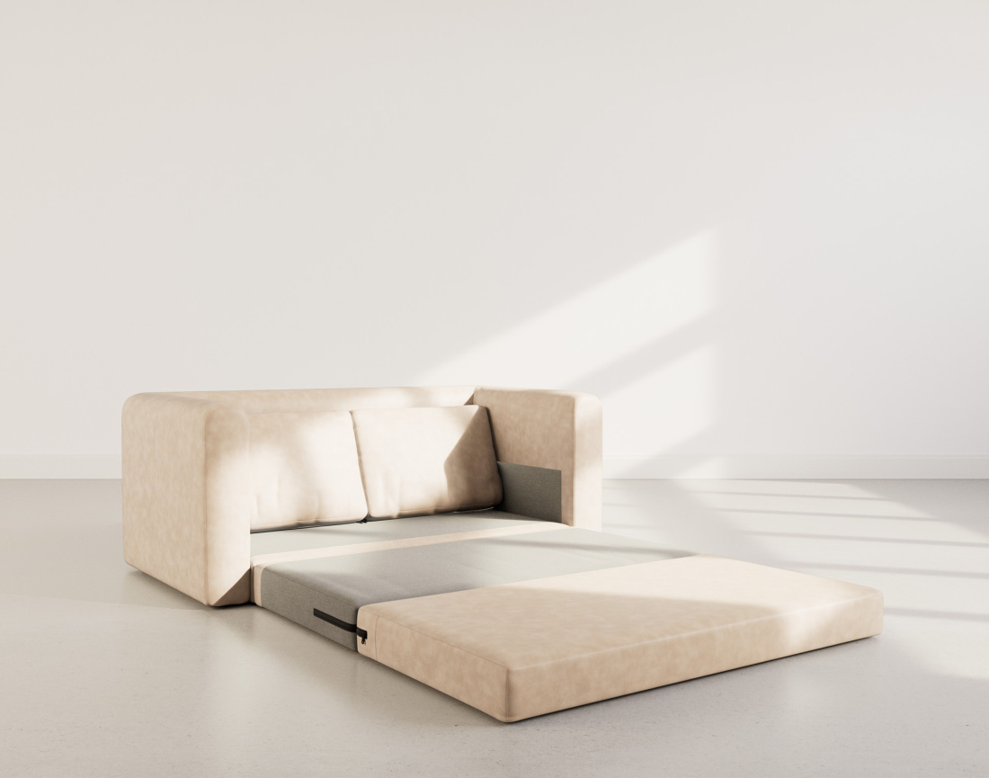 Canapé 2 places convertible déplimousse en simili Marilia