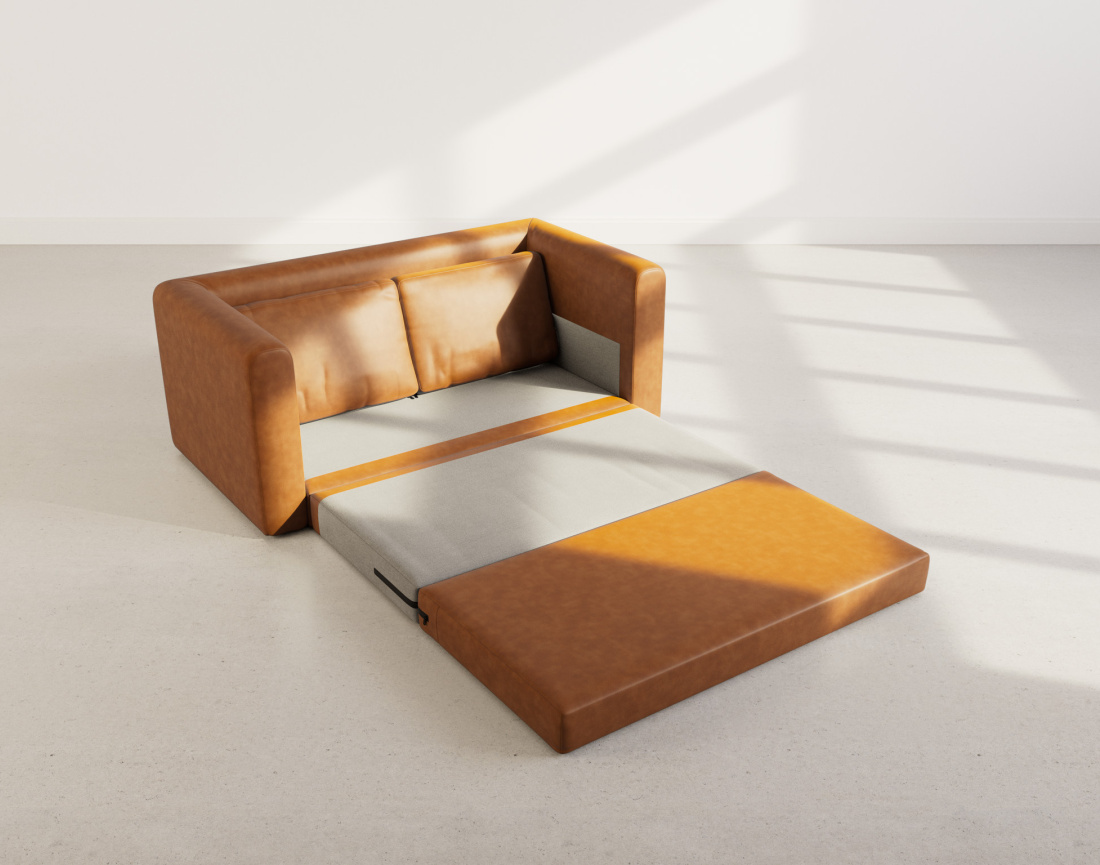 Canapé 2 places convertible déplimousse en simili Marilia