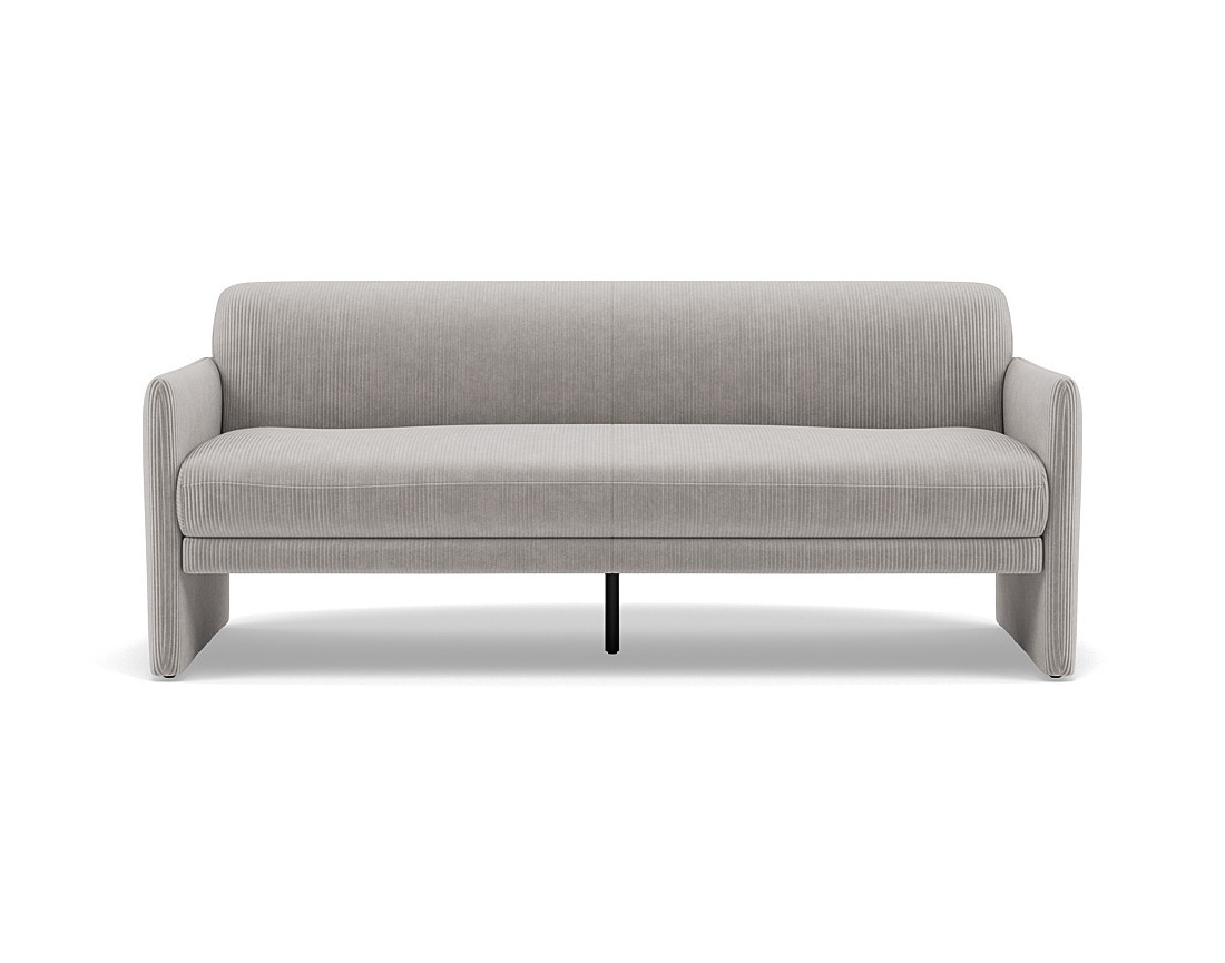 Canapé convertible clic-clac 3 places en velours côtelé Mathis